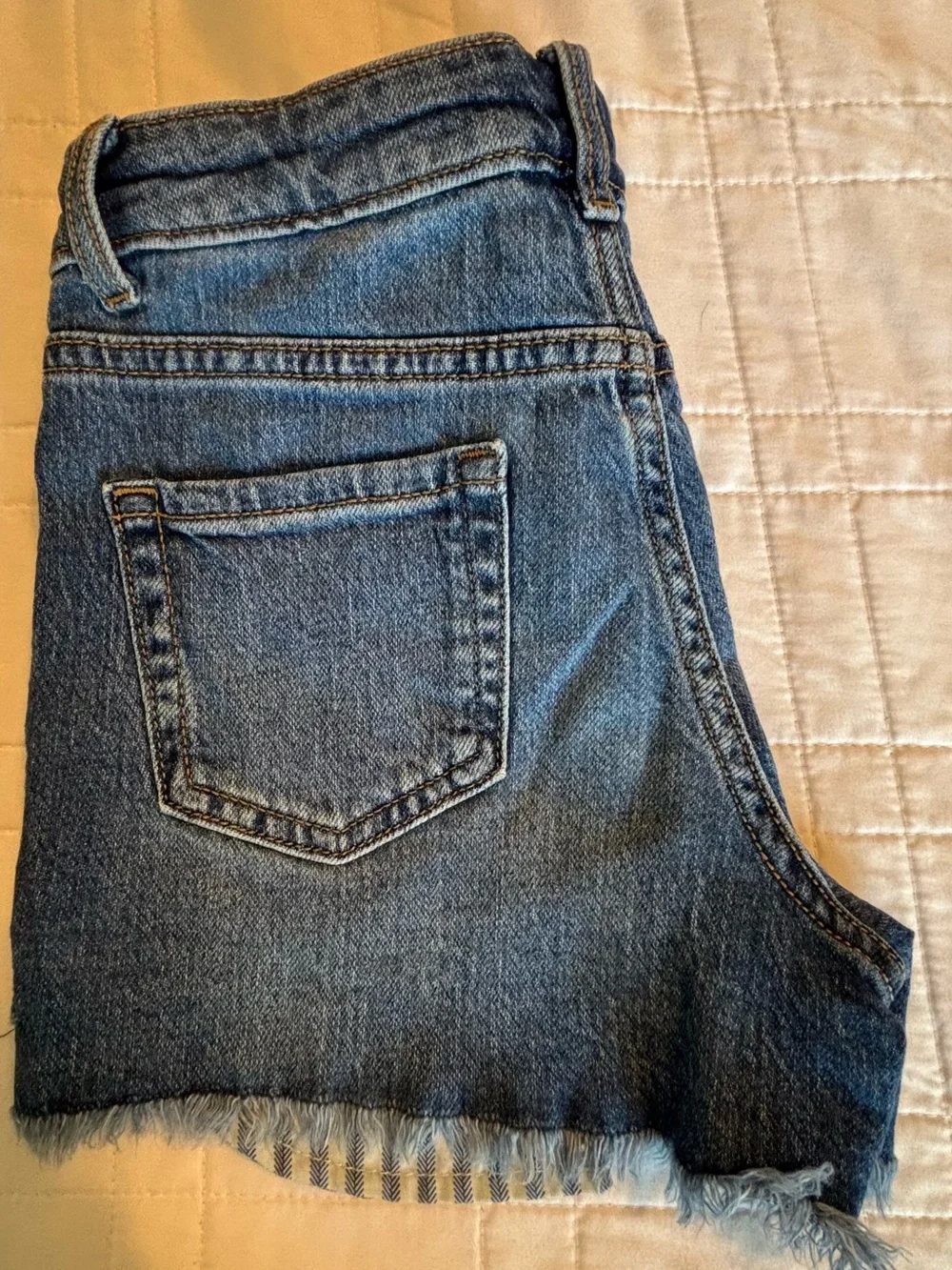 Cat & Jack Blue Denim Frayed Hem Women's Shorts